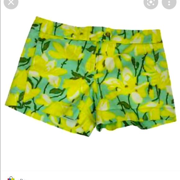 J. Crew Factory Pants - J Crew Factory stretch chino shorts- green floral